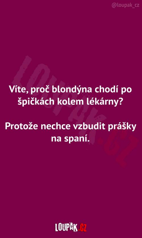  Po špičkách kolem lékárny 