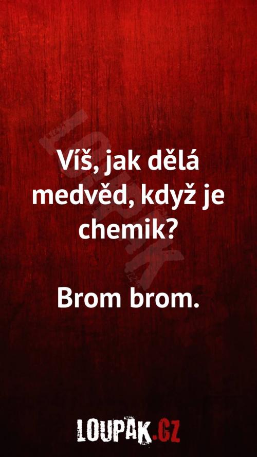  Jak dělá medvěd, když je chemik 