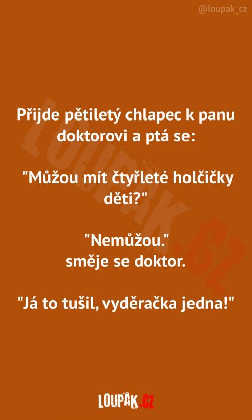 Malý chlapec u doktora 