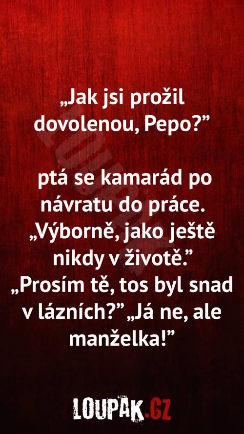  Jak přežil dovolenou Pepa 