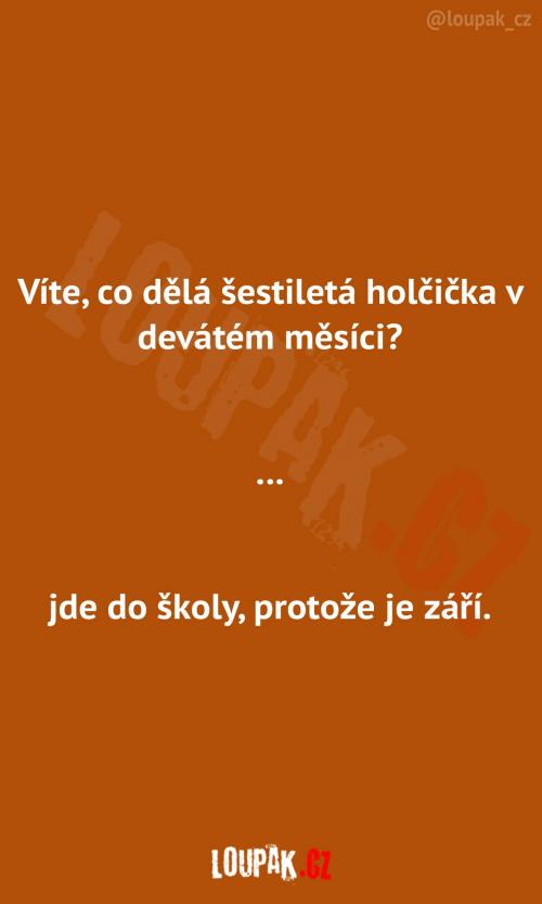  Holčička v devátém měsíci  