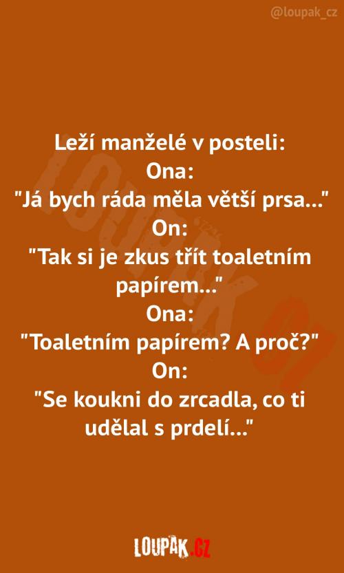 Manželé ve společné posteli 