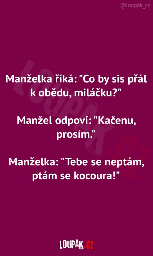 Manželka se ale nebaví s ním