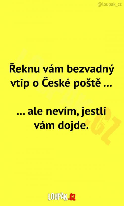 Bezvadný vtip o České poště