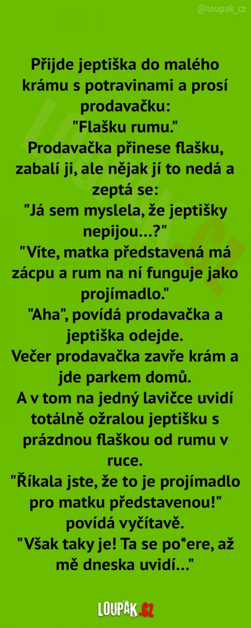  Flaška rumu pro jeptišku  