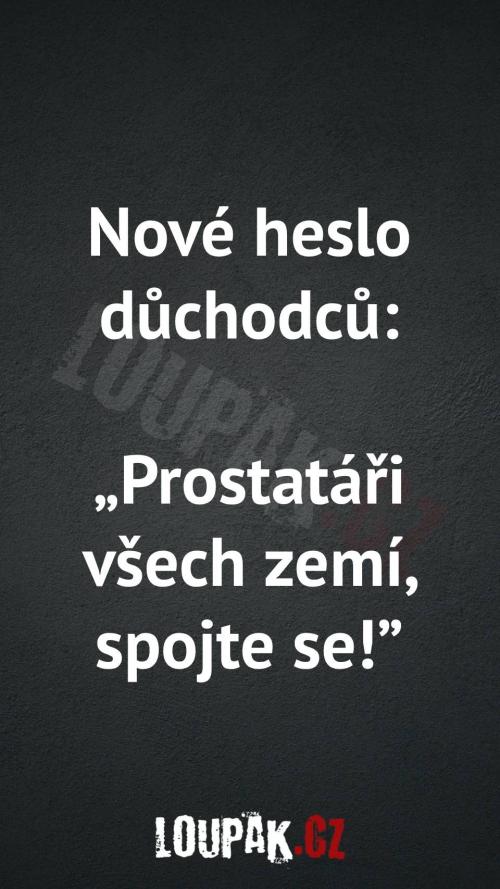  Nové heslo pro důchodce 
