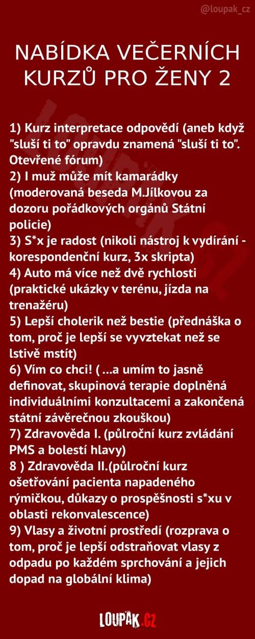  Večerní kurzy pro ženy 2 