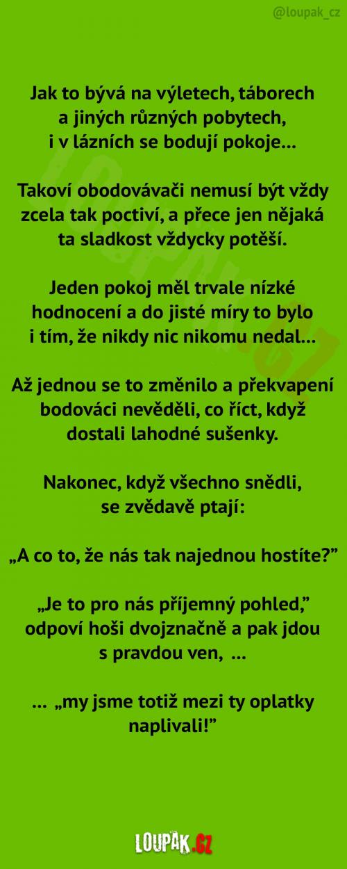 Historka z bodování pokojů za úklid