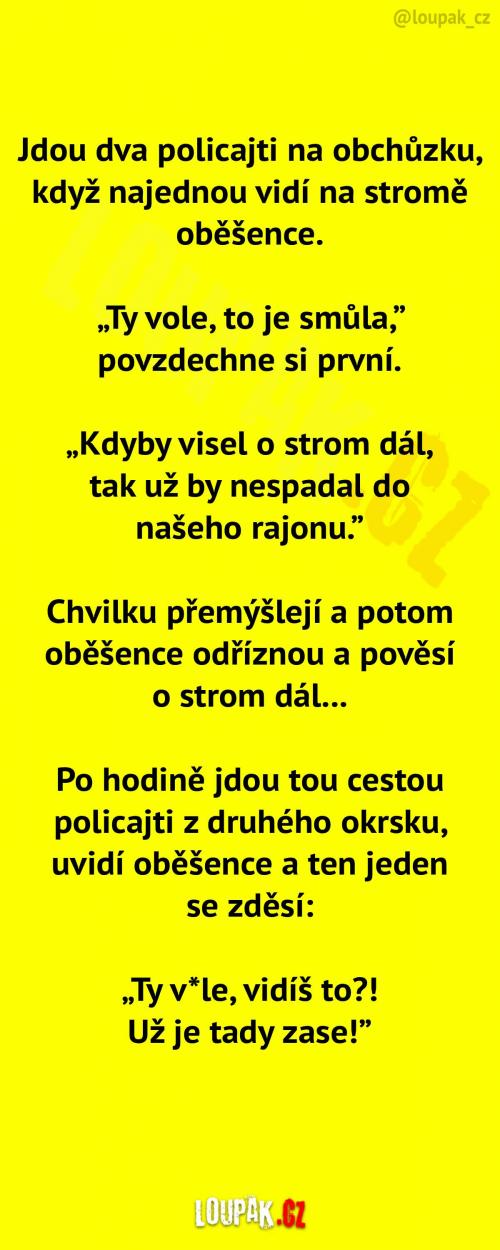 Oběšenec na stromě...