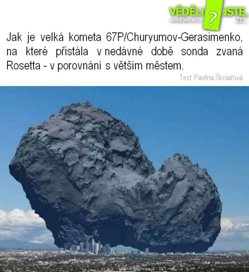  Velikost komety 