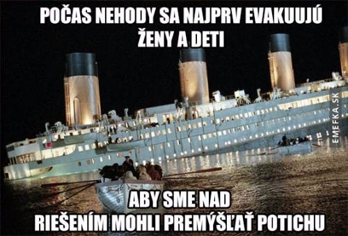  Proč se evakují napřed ženy a děti 