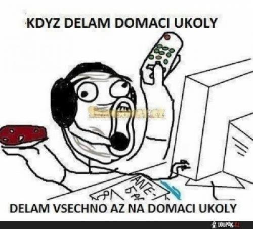 Když dělám domácí úkol