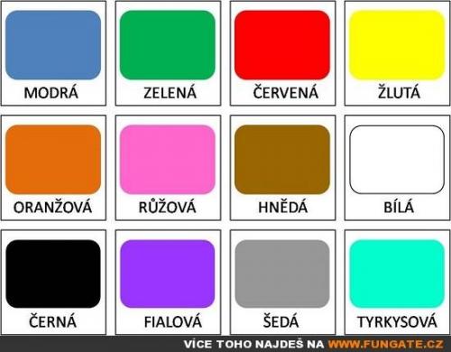  Jaká je tvoje oblíbená barva 