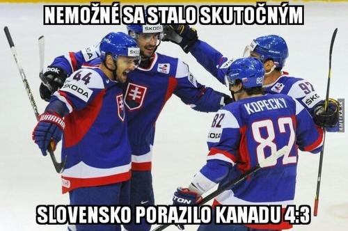  Slovensko porazilo Kanadu 