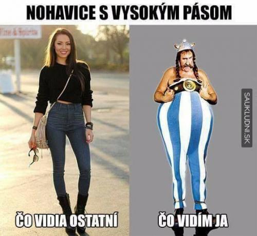 Nohavice s vysokým pasem