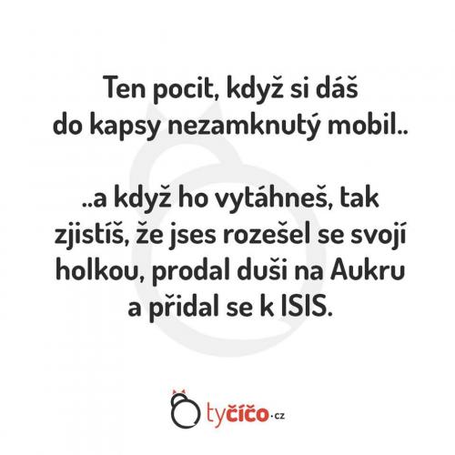  Nezamknutý mobil 