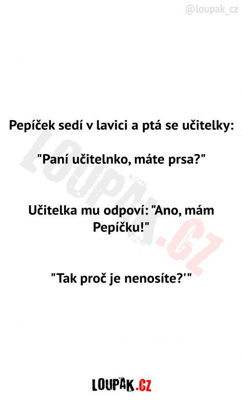 Pepíček v lavici