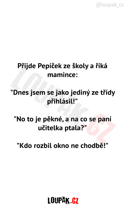  Pepíček se jde pochlubit mamince 