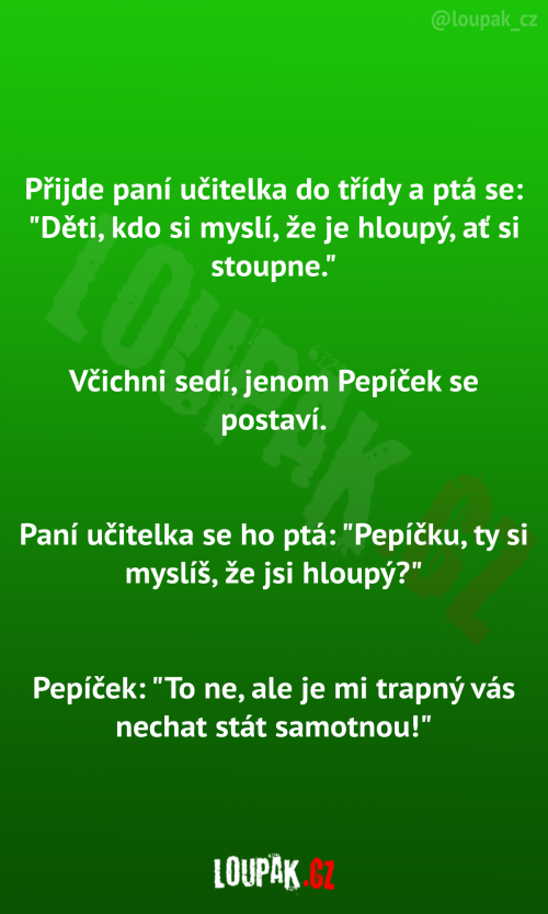  Paní učitelka a její otázka pro třídu 