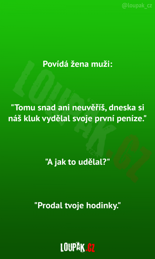  Žena povídá svému muži 