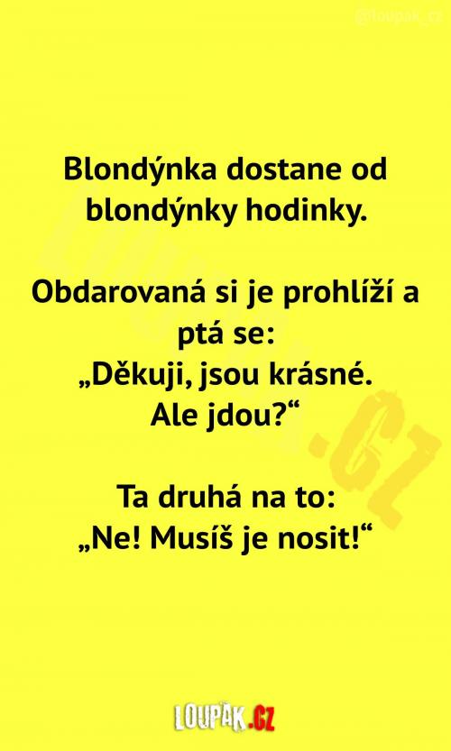  Blondýnka a problém s hodinkami 