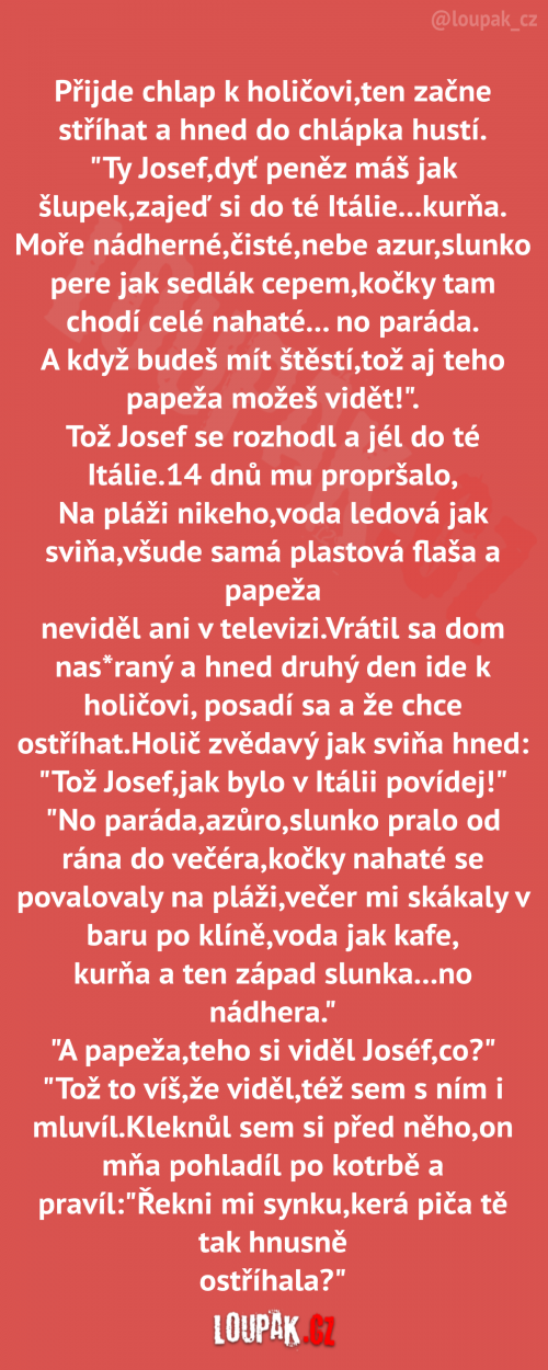  Přijde chlap k holičovi 