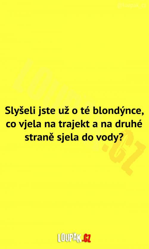  Slyšeli jste o té blondýnce? 