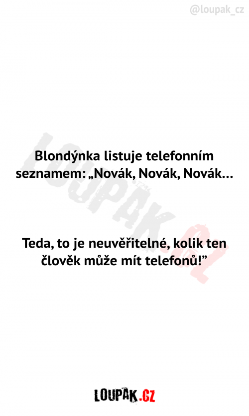  Blondýnka listuje telefonním seznamem 