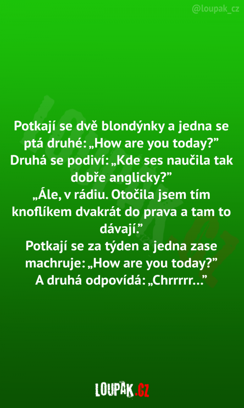  Potkají se dvě blondýnky 