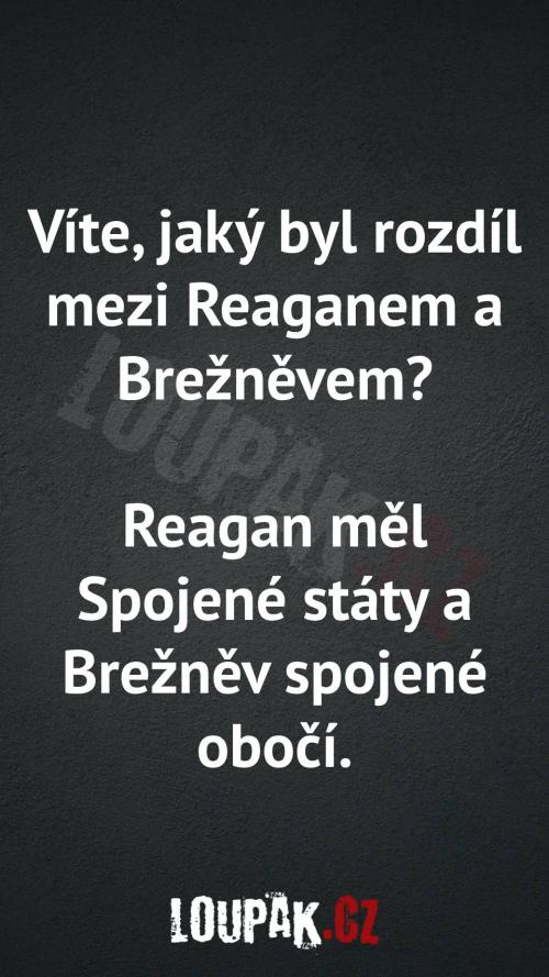  Rozdíl mezi Reaganem a Brežněvem 