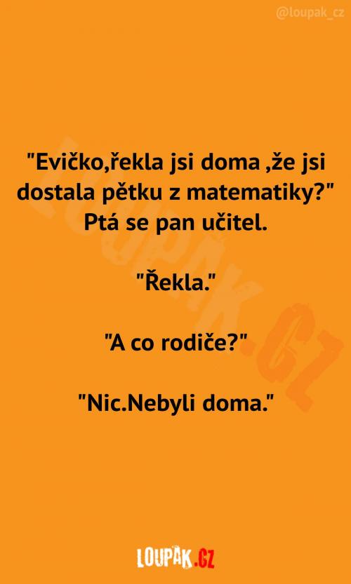  Reakce rodičů na pětku 