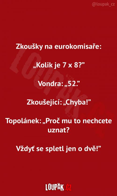  Zkoušky na eurokomisaře 