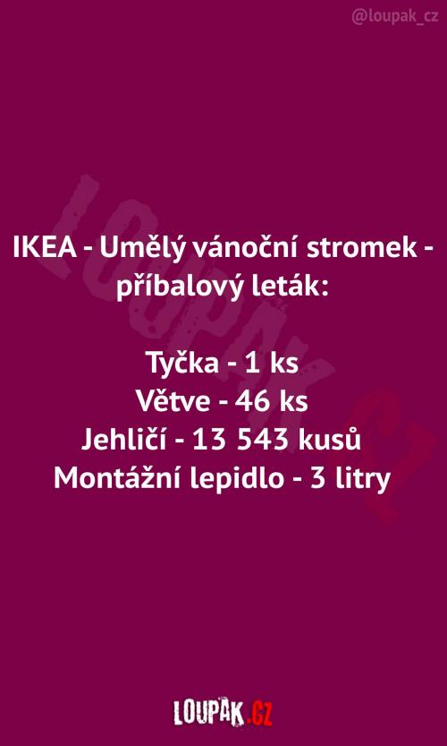 Příbalový leták na stromeček z IKEI