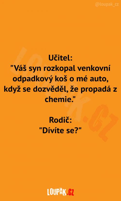  Reakce na pětku z chemie 