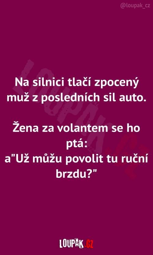  Tlačení auta je náročné 