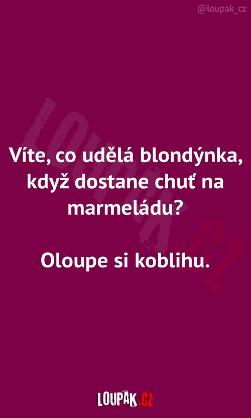  Když blondýnka dostane chuť na marmeládu 