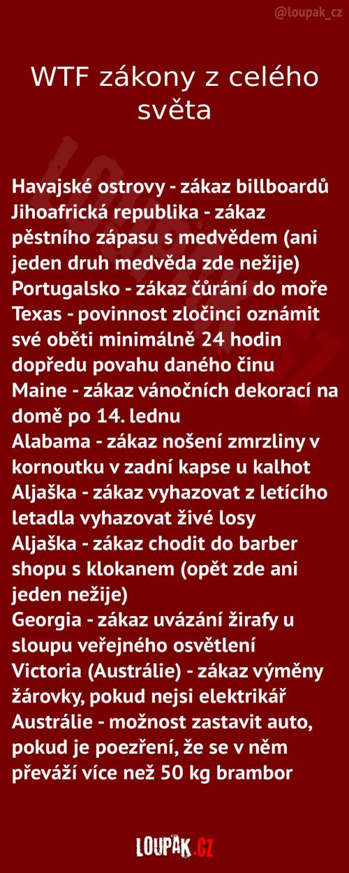 WTF zákony z různých koutů světa WTF zákony z různých koutů světa
