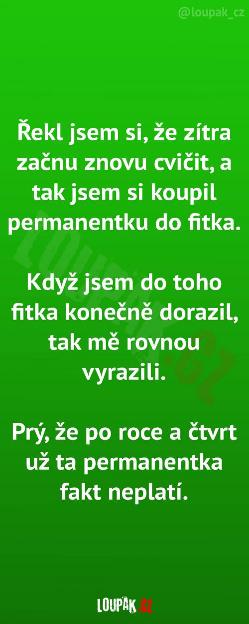  Ve fitku jsem narazil na problém 