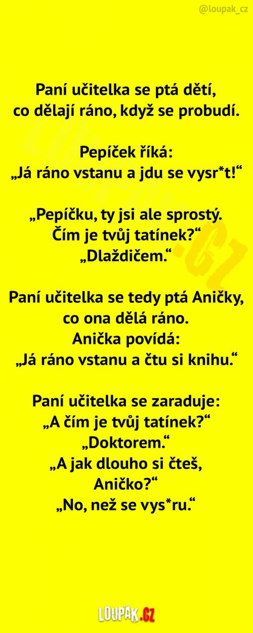  Co dělají děti ráno po probuzení? 