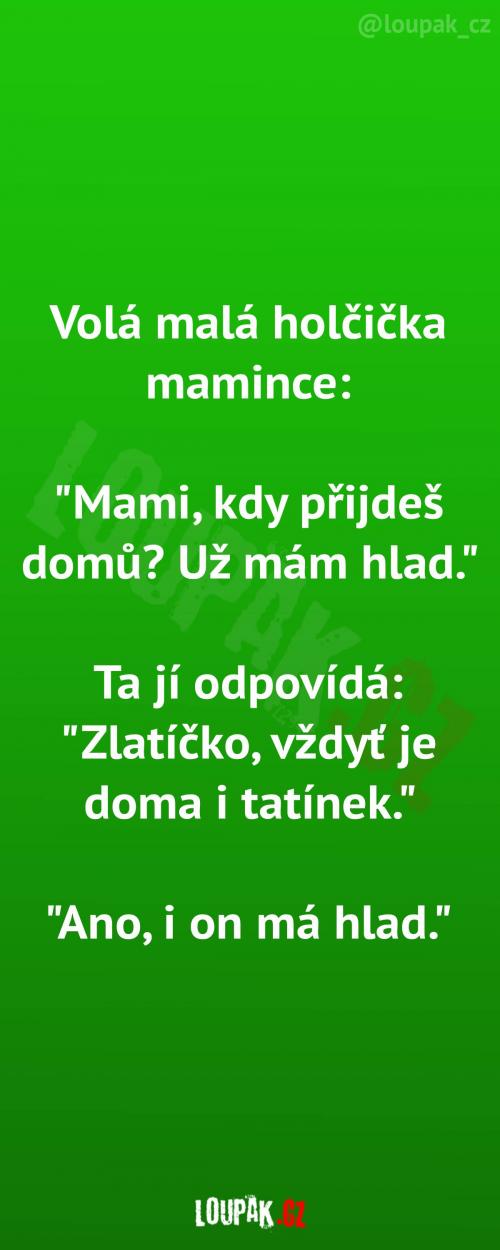  Holčička i tatínek mají hlad 
