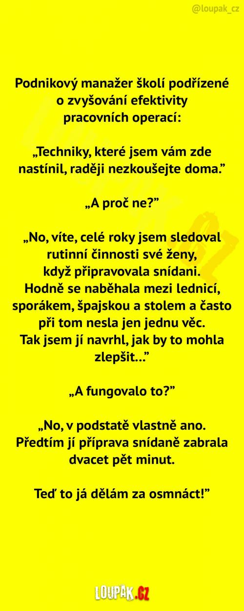 Manažer školí své podřízené