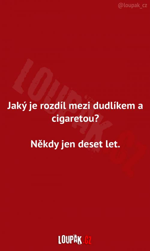  Rozdíl mezi dudlíkem a cigaretou 