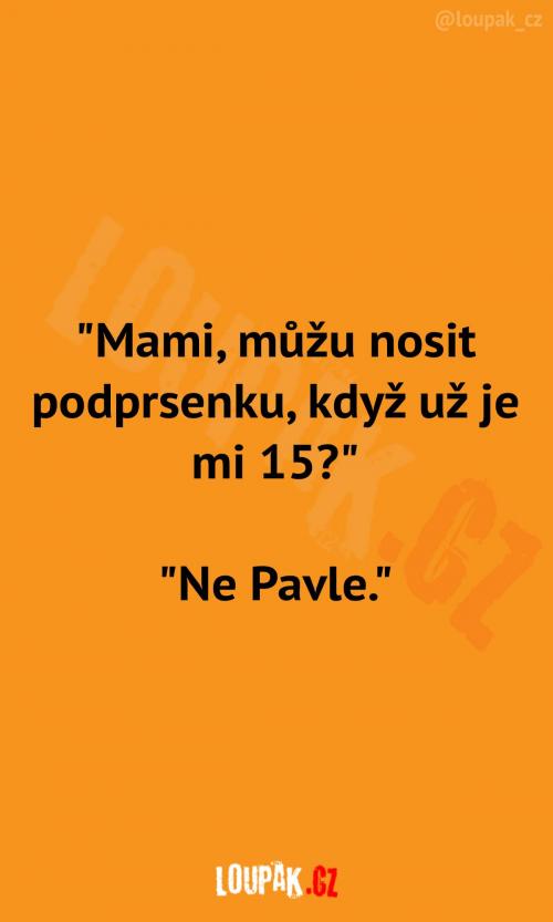  Věk adekvátní na podprsenku 