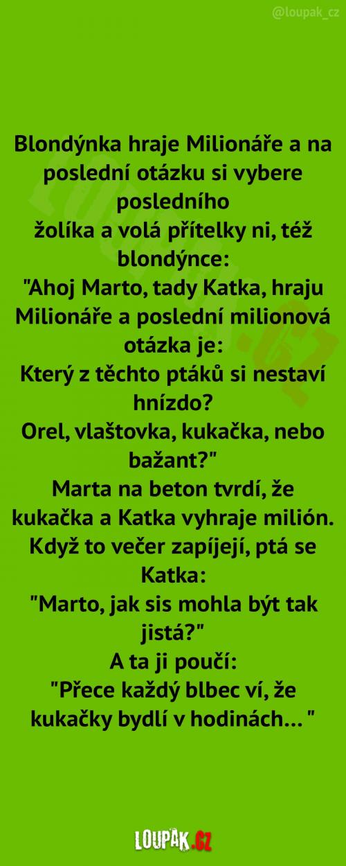 Když milionáře hraje blondýnka Když milionáře hraje blondýnka