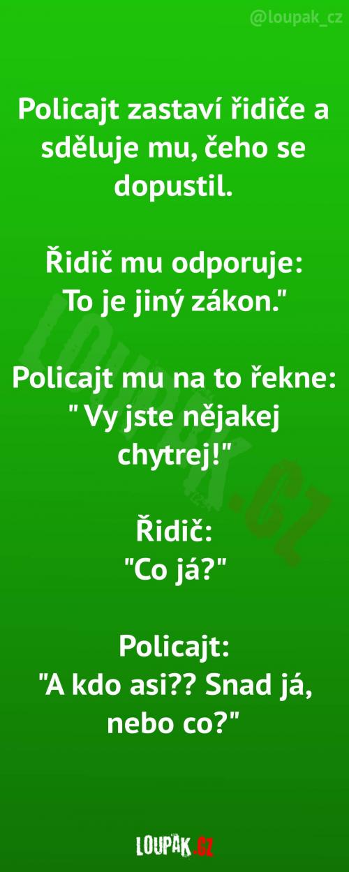 Policajt to vysvětlil špatně Policajt to vysvětlil špatně