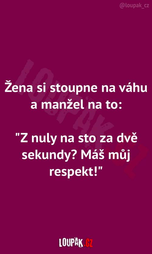 Manžel dokáže ocenit vážení Manžel dokáže ocenit vážení