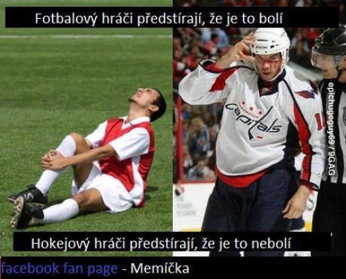  Fotbal vs hokej 