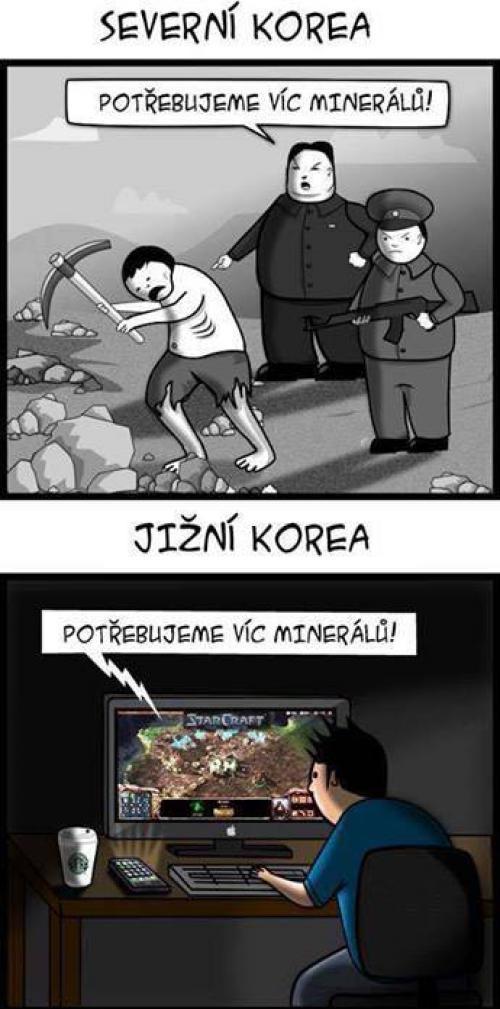  Rozdíl mezi Severní a jižní Koreou 