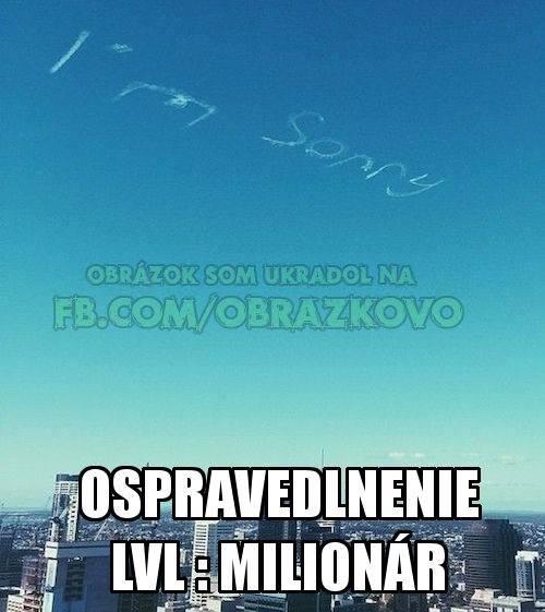  Omluva milionáře 