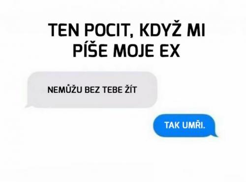 Když píše ex